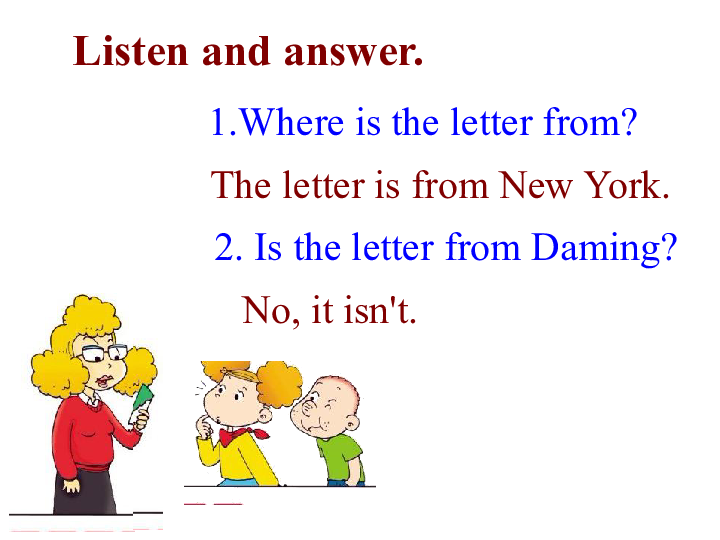 Unit 1 You’ve got a letter from New York 课件  (共33张PPT)