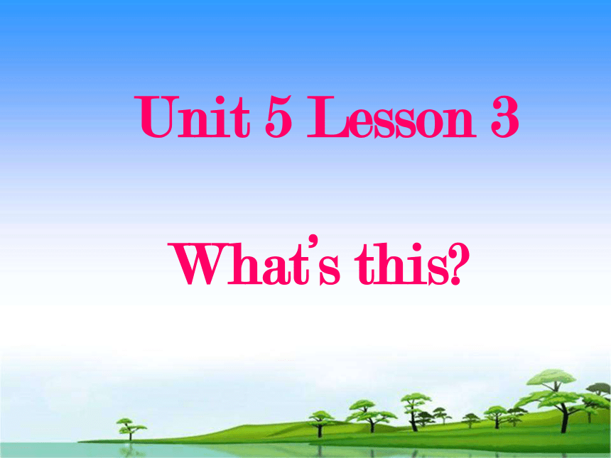 Unit 5  Lesson 3 What's This? 课件（共18张PPT）