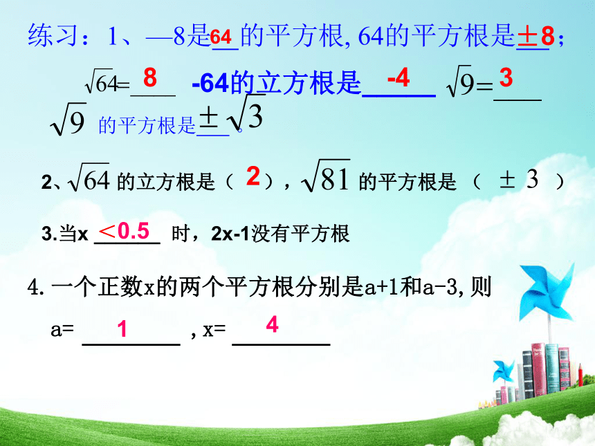 青岛版【2014年新版】八年级数学下册期末复习课件：第七章 实数