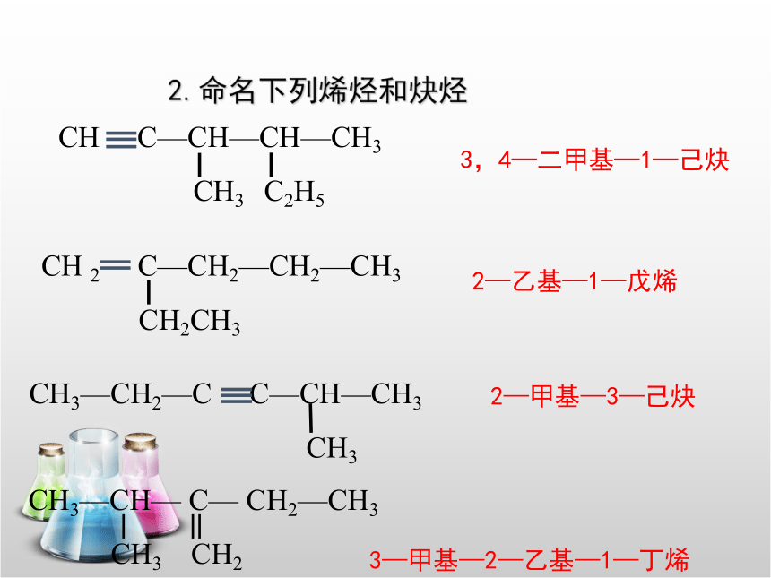 高中化学人教版 选修5第一章第三节 有机化合物的命名