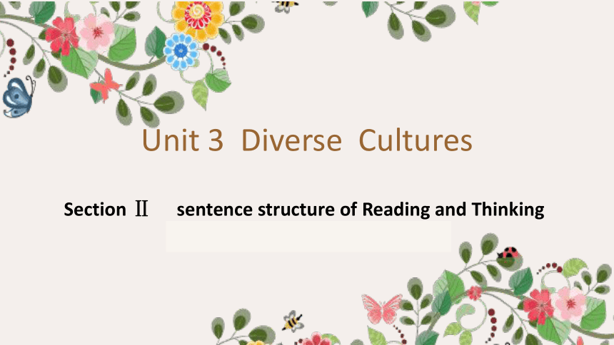 高中英語人教版2019必修第三冊unit3diverseculturessentence