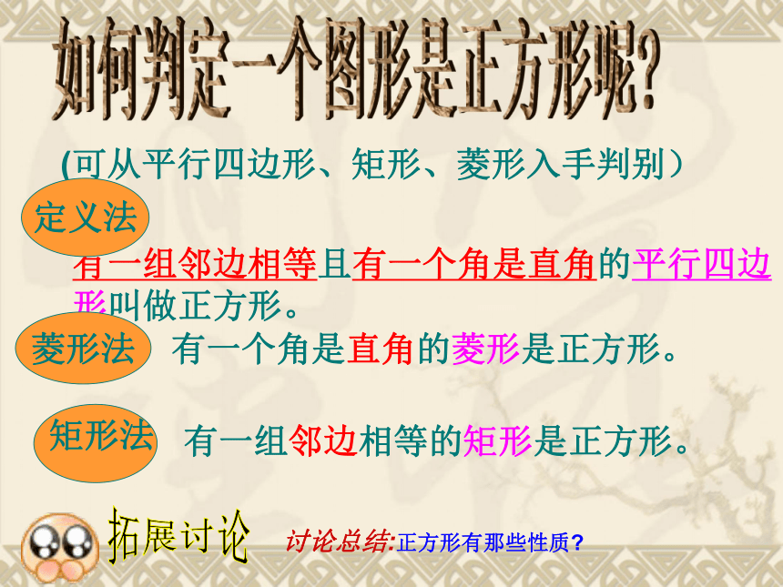 2015春湘教版数学八下2.7《正方形》课件3（共26张PPT）