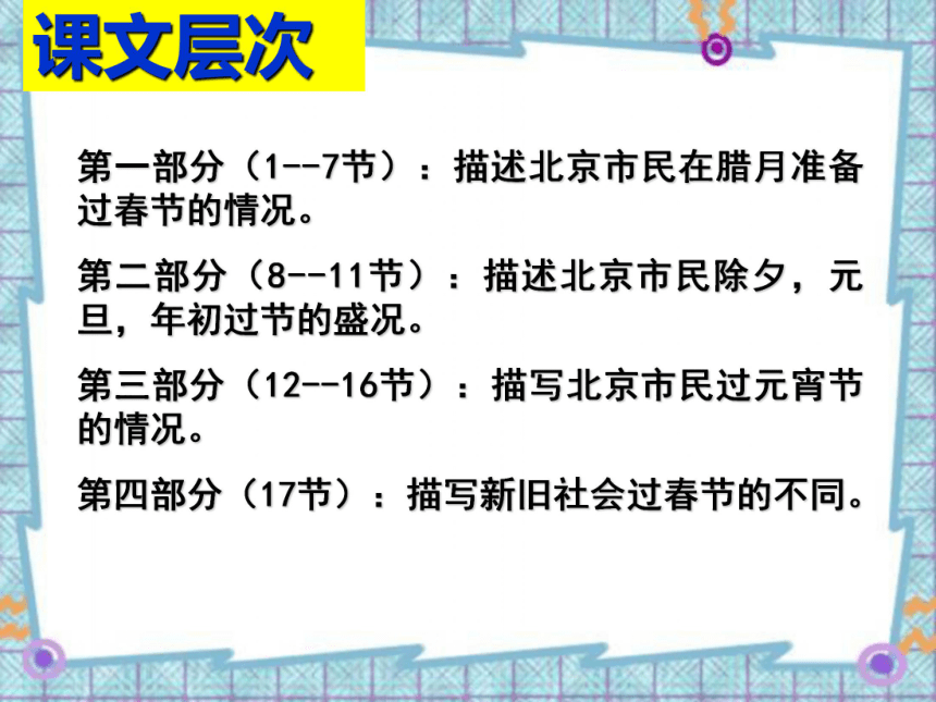 （新课标人教版）小学语文六年级下册 《北京的春节》课件研读