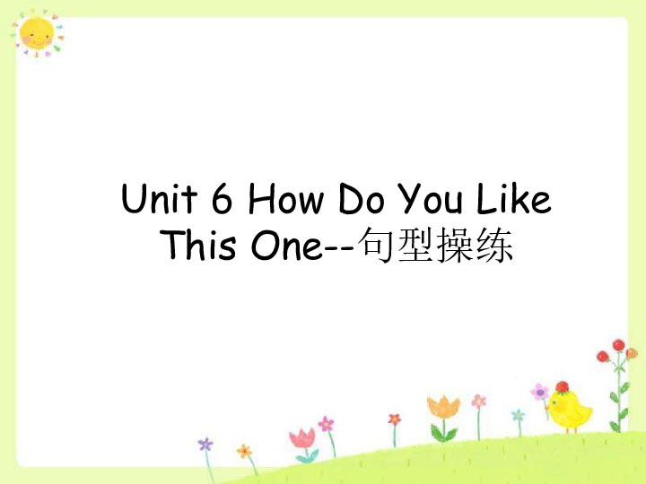 Unit 6 How Do You Like This One 课件 (共16张PPT)