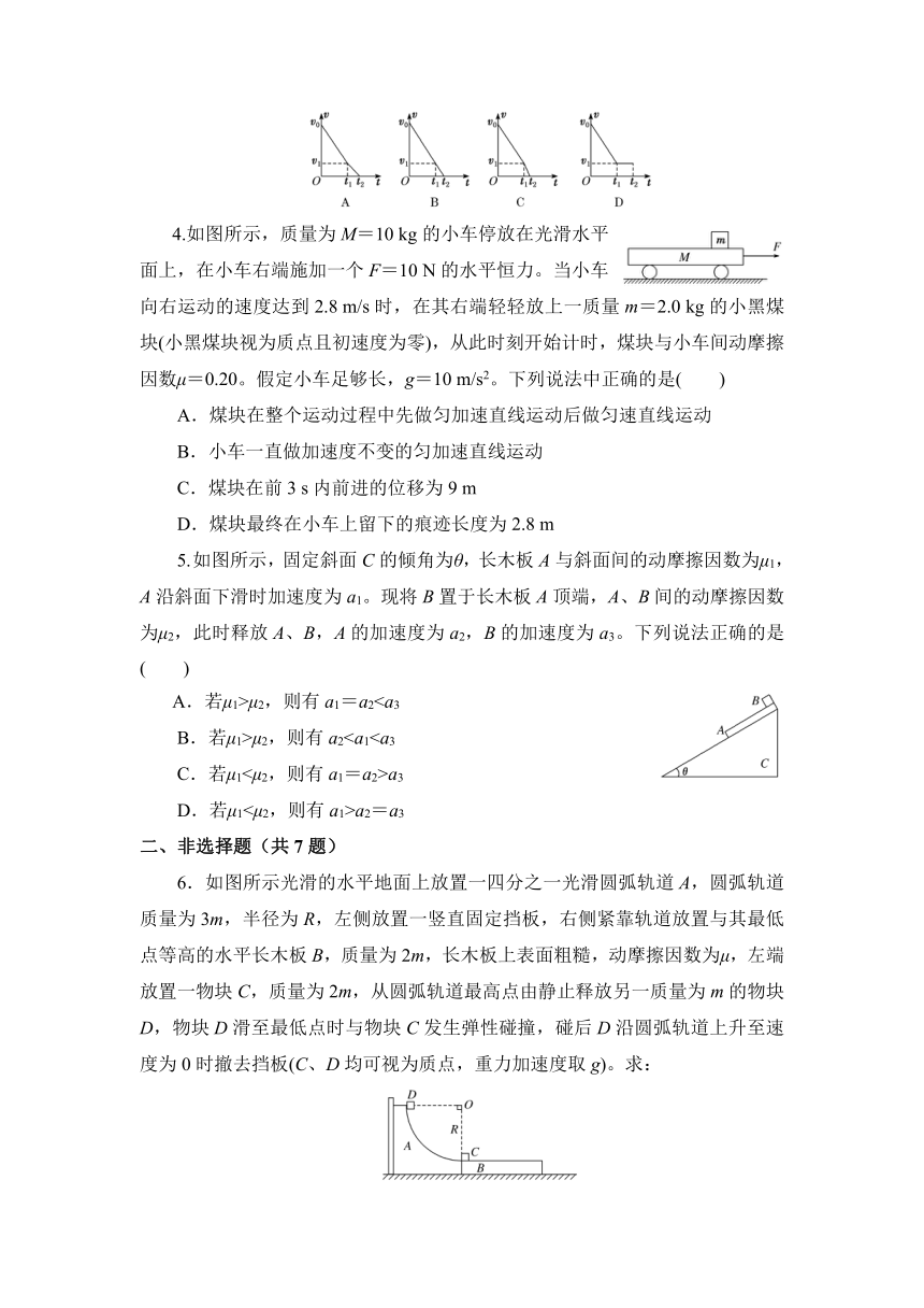 2022届高考物理二轮复习常考模型微专题复习-动力学板块模型专题(word版含解析)