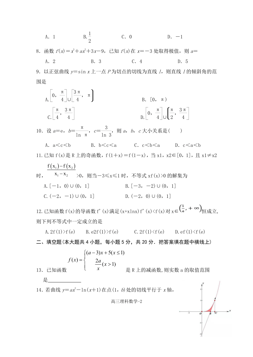 安徽省怀宁县第二中学2021-2022学年高三上学期第二次月考数学（理）【Word+答案解析】