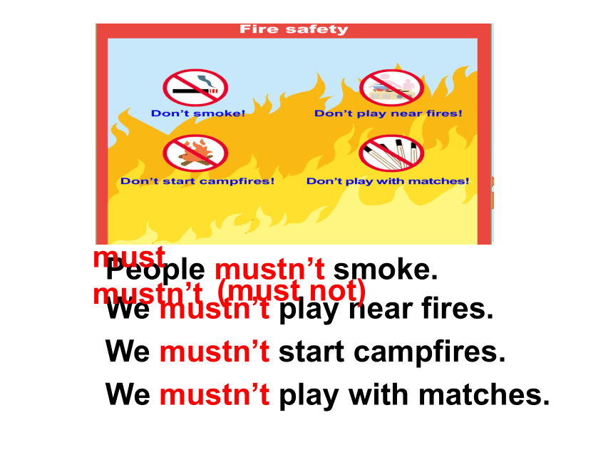 禁止烟火英语图片