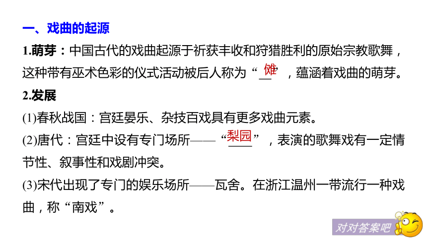 2018-2019学年高二历史岳麓版必修三课件：第2单元 第10课梨园春秋（共39张ppt）