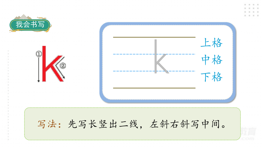 汉语拼音字母k的写法图片