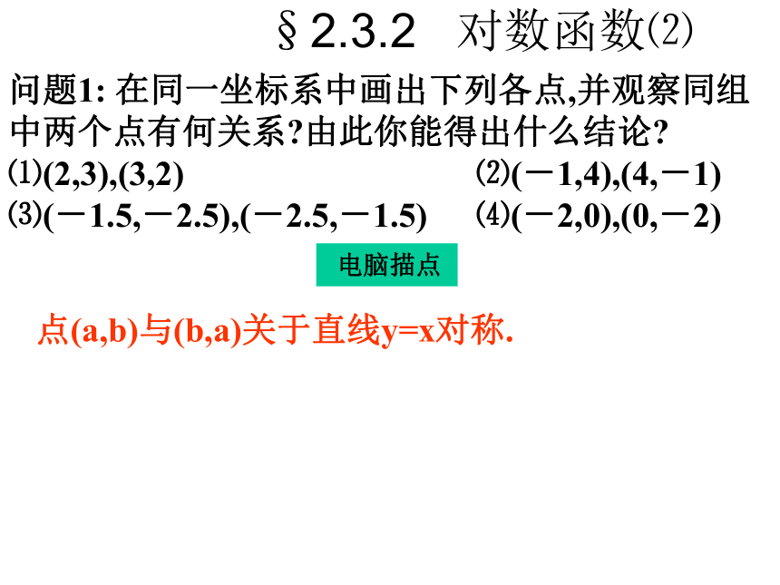 数学高中苏教版必修一2.3.2《对数函数》课件2