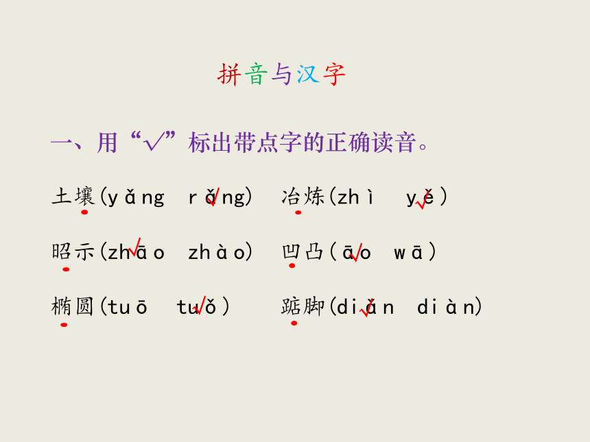 归类复习课件－拼音与汉字 语文 版 (共19张PPT)