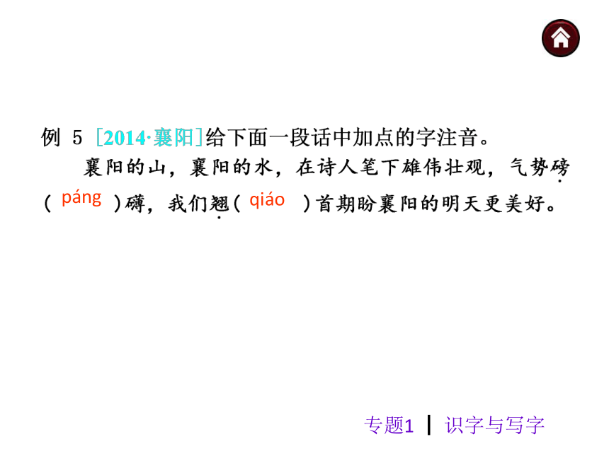 【中考夺分】2015年中考语文复习课件（苏教）第二篇积累与运用-专题1 识字与写字（共25张PPT）