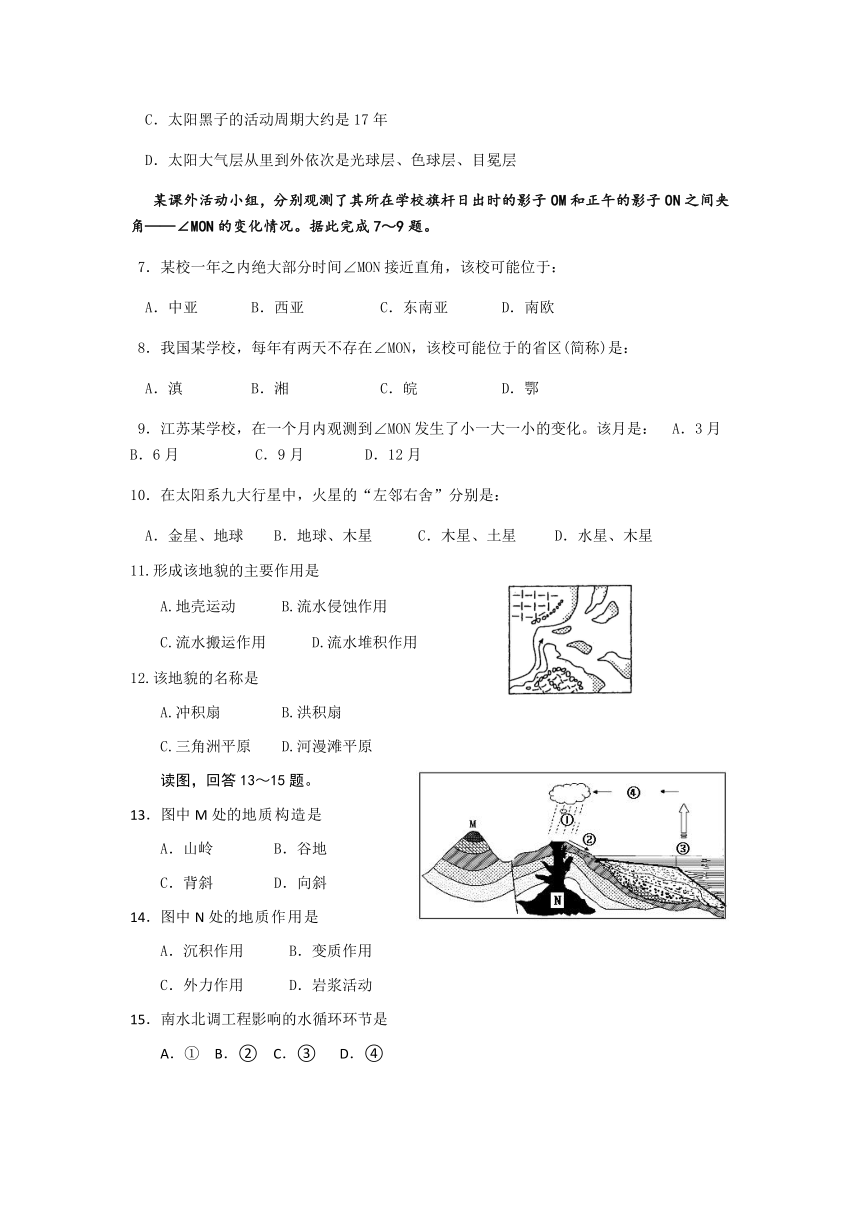 江苏省镇江市丹徒高级高中2016-2017学年高二下学期期末考试地理试卷Word版含答案