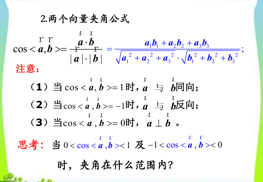 数学人教A版（2019）必修第二册 8.6空间向量运算的坐标表示（课件）(共20张PPT)