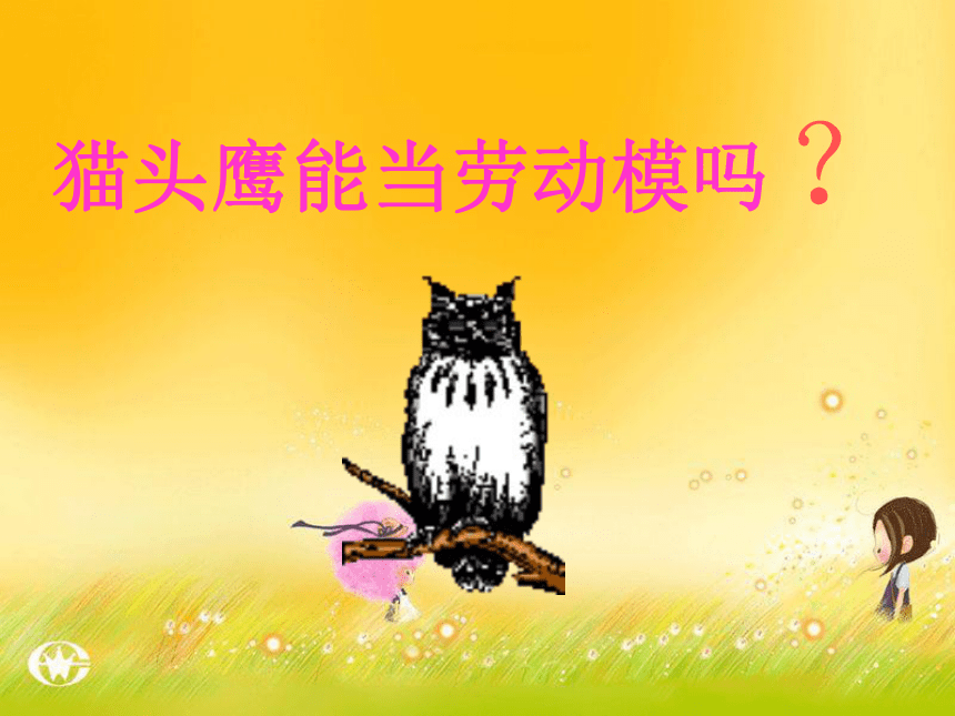 语文二年级下北京版7.26《猫头鹰能当劳动模范吗》课件1