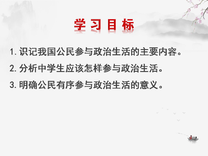 人教版高中政治生活1．3政治生活：自觉参与（共25张PPT）