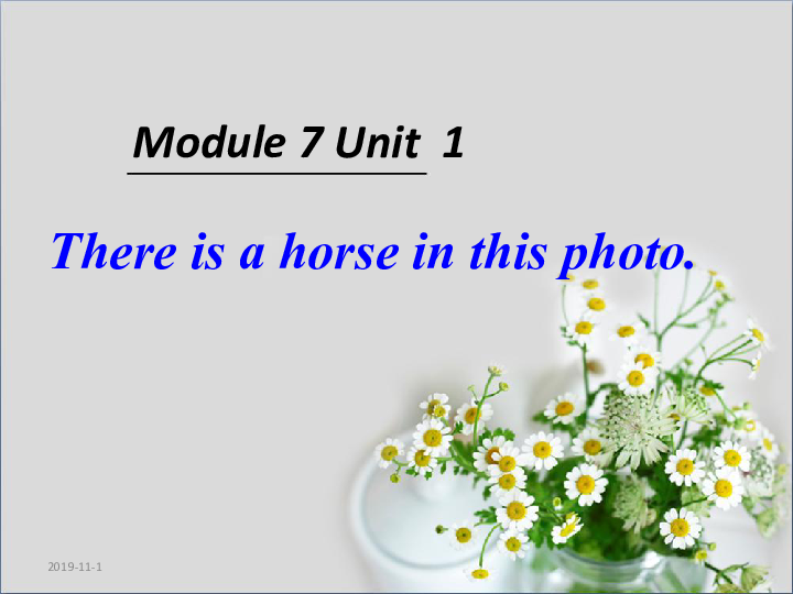 Module 7 Unit 1 There is a horse in this photo 课件(共16张PPT)