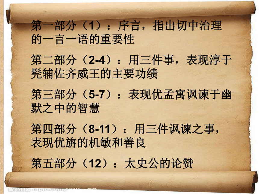 2015—2016高中语文苏教版（选修《史记选读》）摹形传神 千载如生课件：《滑稽列传》（共44张PPT）