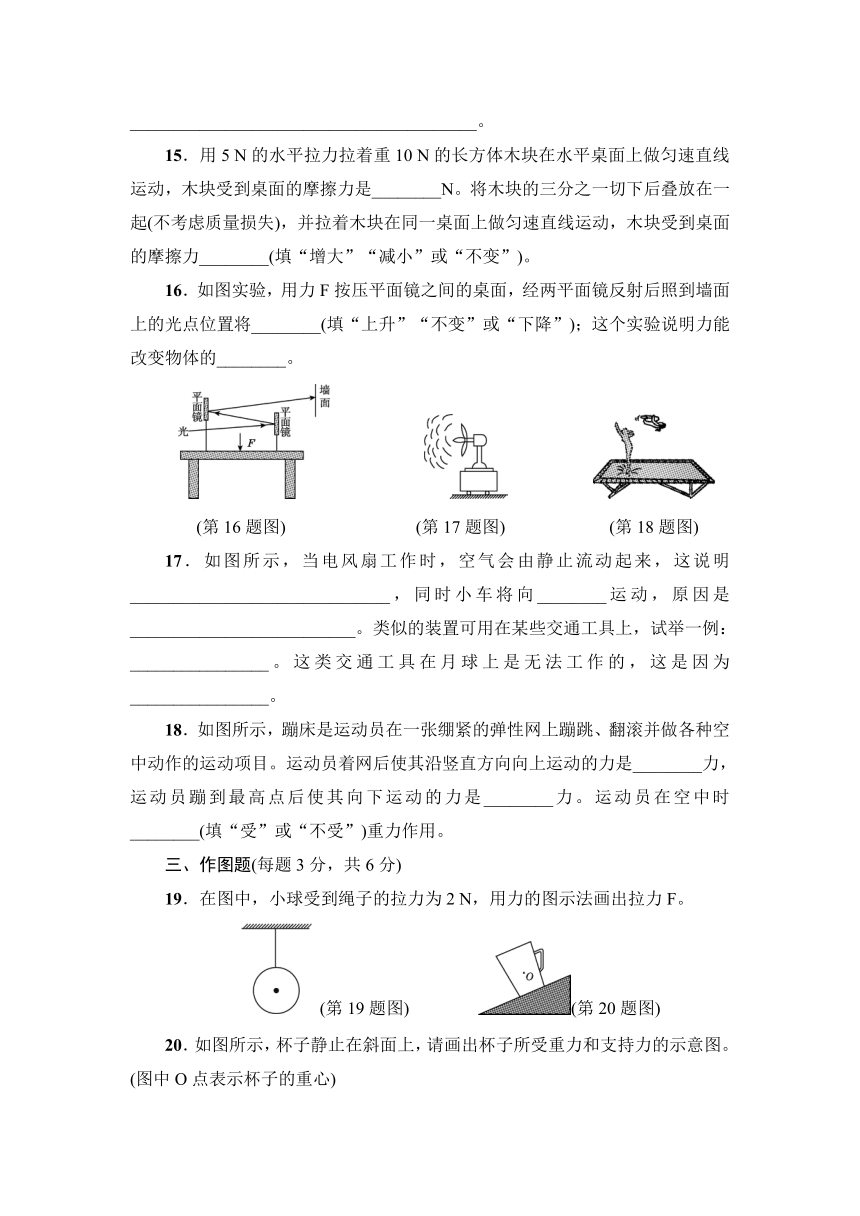 沪科版物理八年级第六章 熟悉而陌生的力 达标检测卷