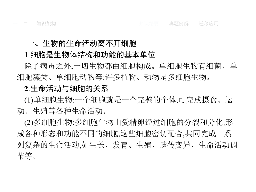 人教版生物必修1同步教学课件：1.1 从生物圈到细胞