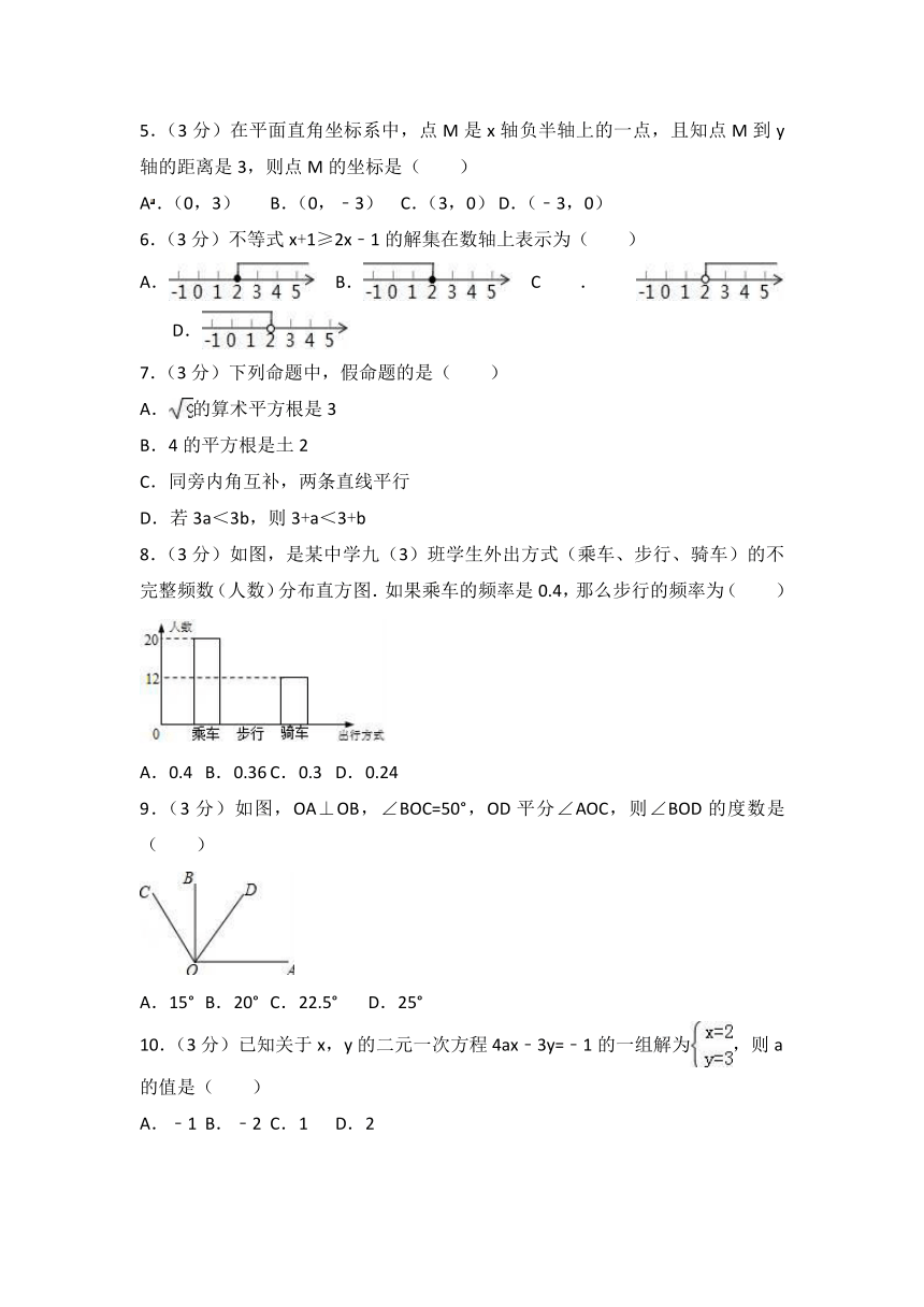 2017-2018学年辽宁省葫芦岛市兴城市七年级（下）期末数学试卷（含答案）