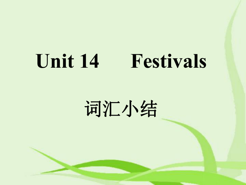 Unit 14 Festivals 知识点