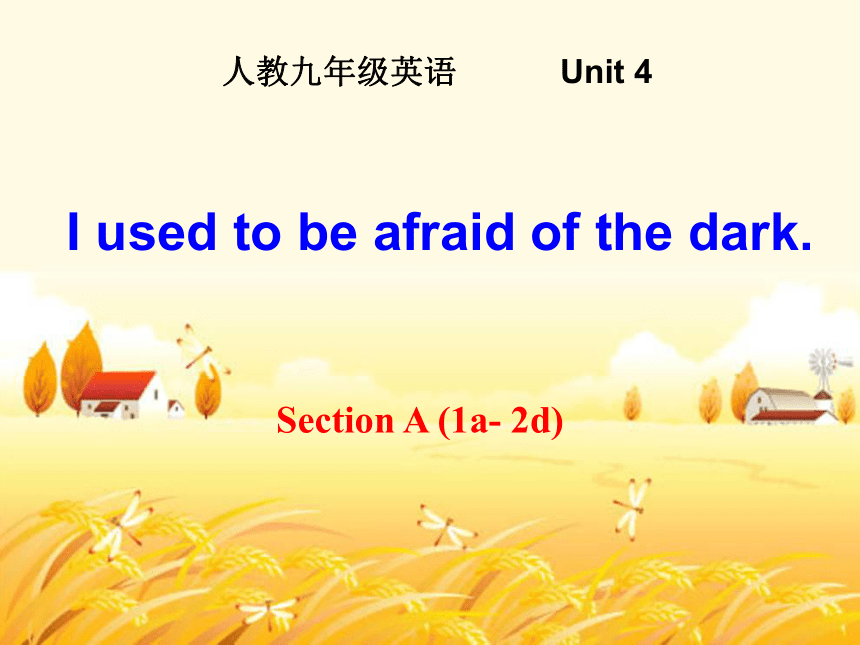 Unit 4 I used to be afraid of the dark.(Section A Period 1 1a-2d)课件