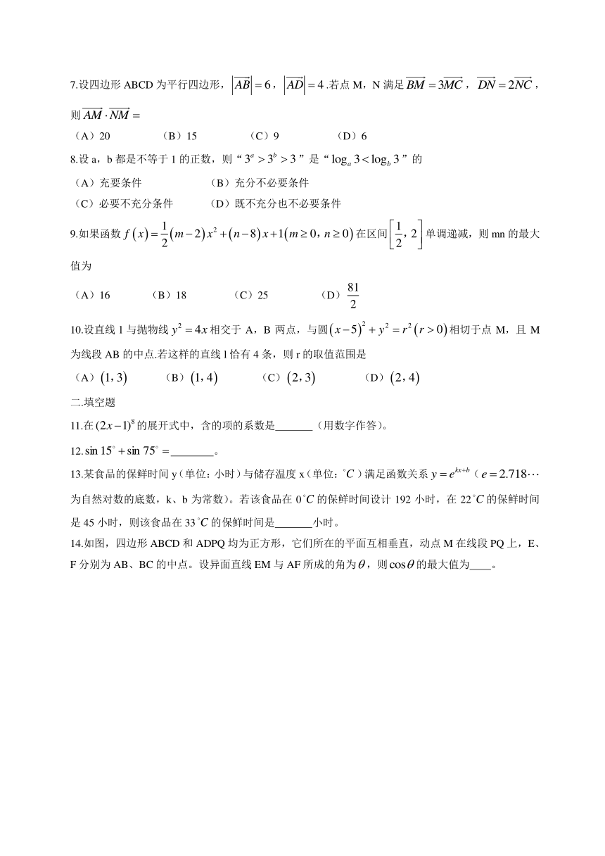 2015年高考真题——理科数学(四川卷) (word版) (无答案)