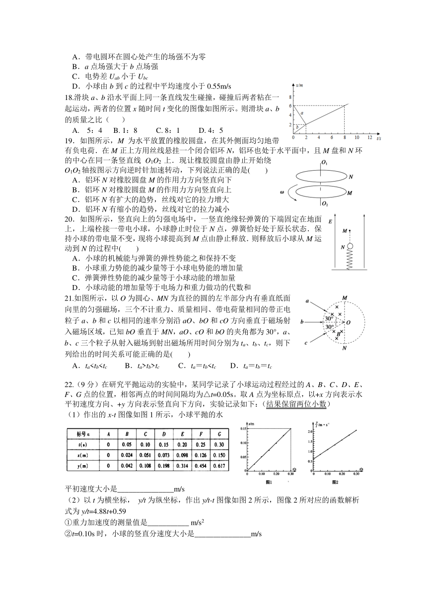 河北省石家庄二中2018届高三上学期期中考试理综试题+Word版含答案