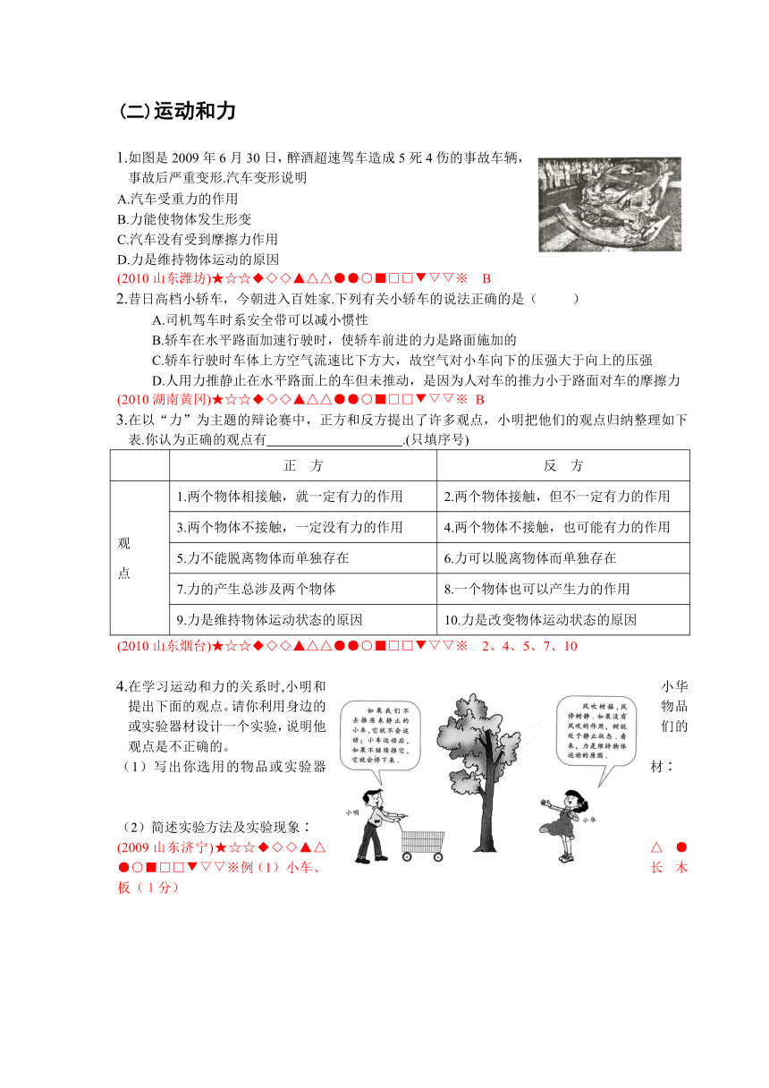 2007-2010运动与力