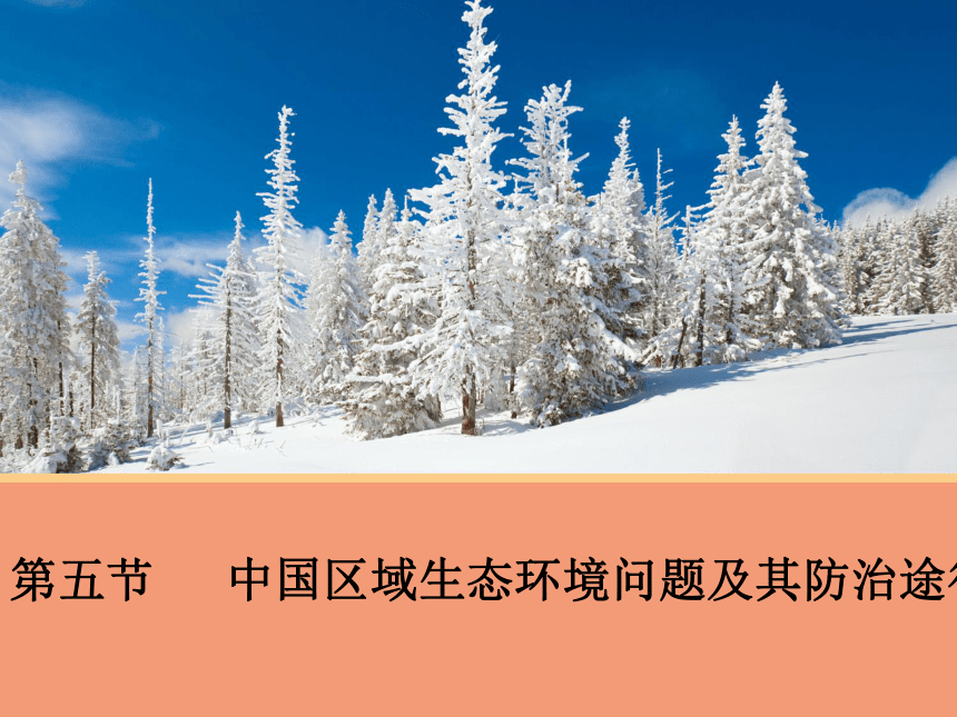 人教版选修6   第四章生态环境保护 第5节 中国区域生态环境问题及其防治途径 课件