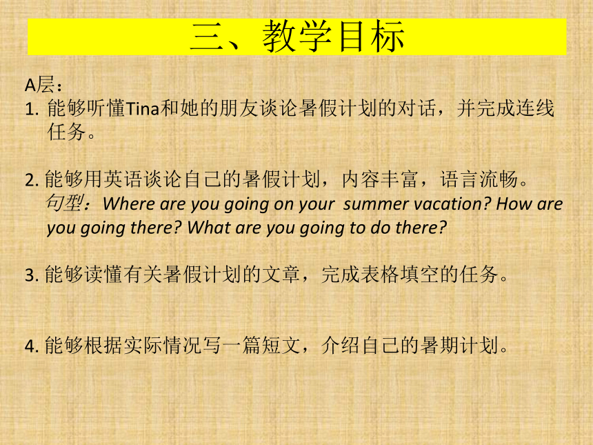 Unit 6 Summer vacation Lesson 1& Lesson 2 课件