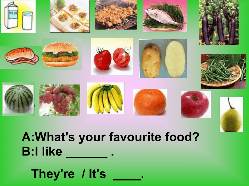 pep小学英语五年级上Unit3 What’s your favourite food PartB let’s talk