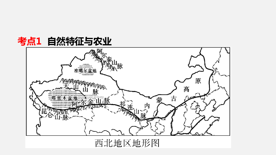 2020年中考地理教材基础知识复习：中国地理 第八章 西北地区（44张ppt）
