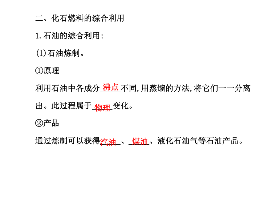 6.2化石燃料的利用 课件(34张PPT)