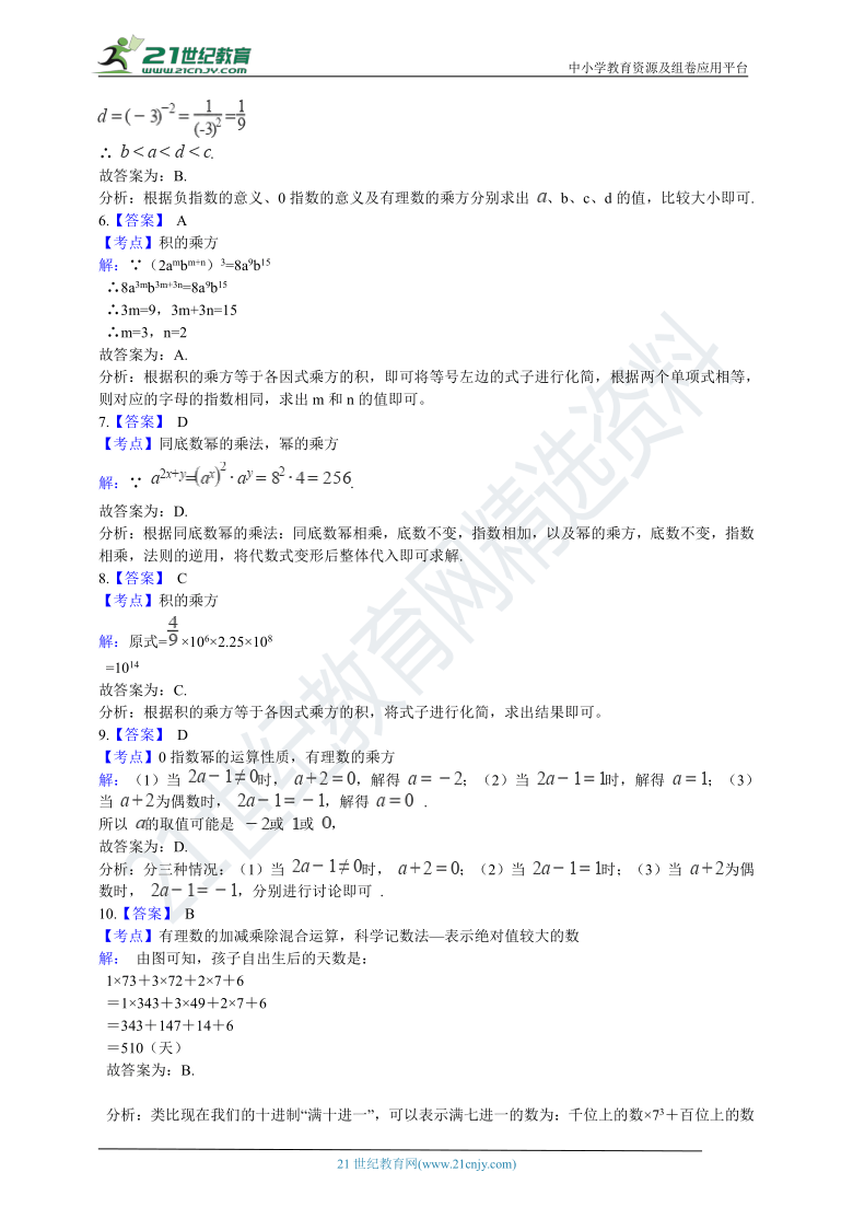 第八章 幂的运算 单元测试卷（含解析）