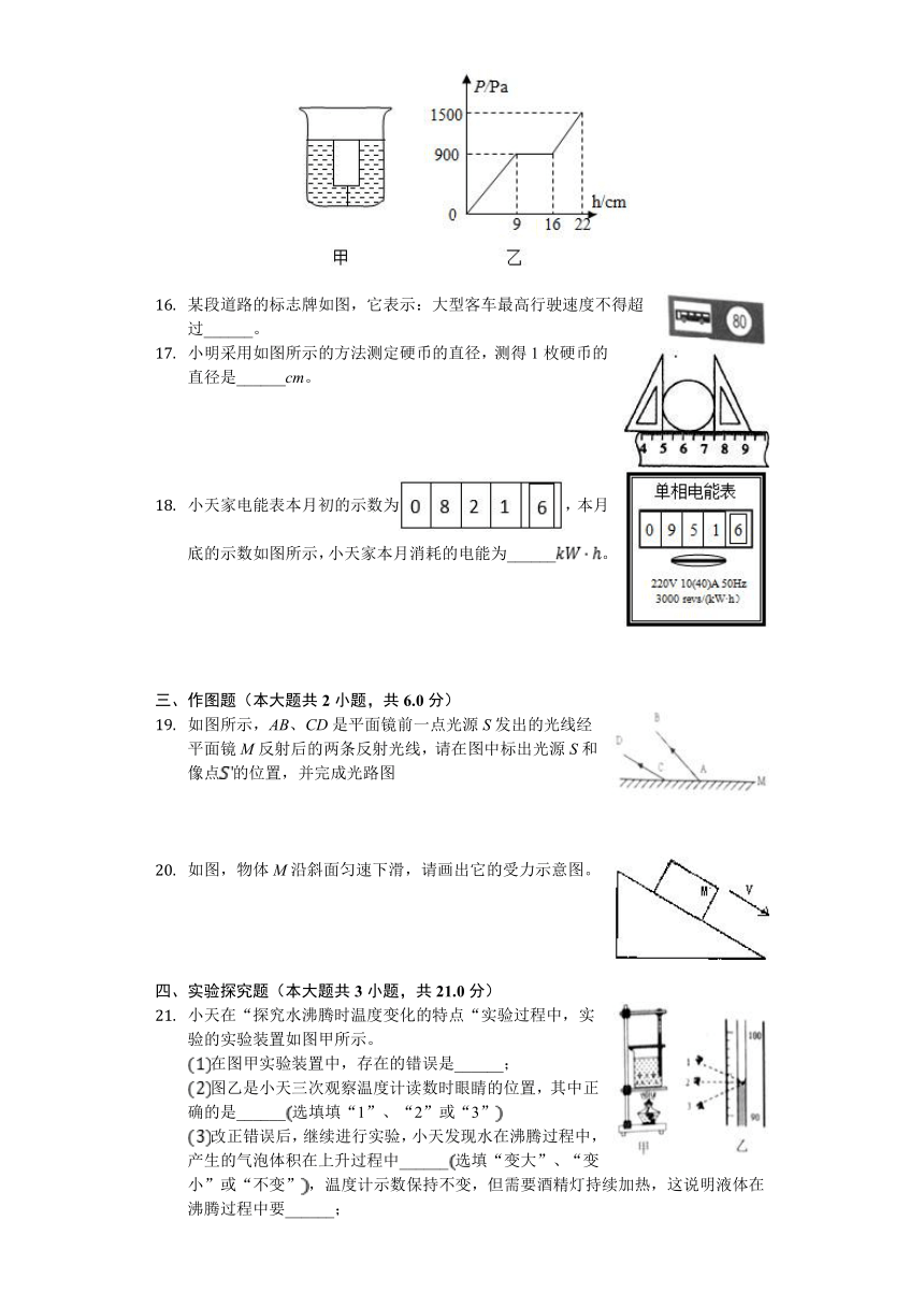 湖北省十堰市2018年中考理综（物理部分）试题（word版，含解析）