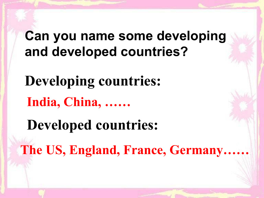 Module 2 Developing and Developed Countries