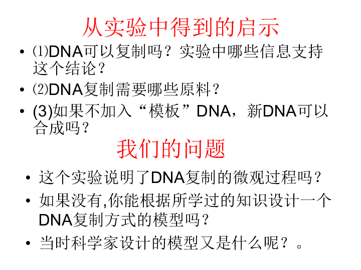 人教版高中生物必修二 第三章 第三节 DNA的复制（共40张PPT）