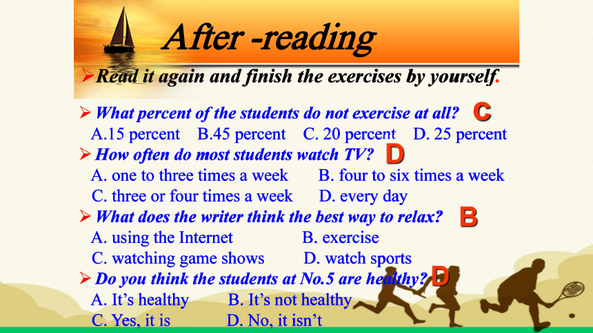 Unit 2 How often do you exercise?Section B  2a--2e课件