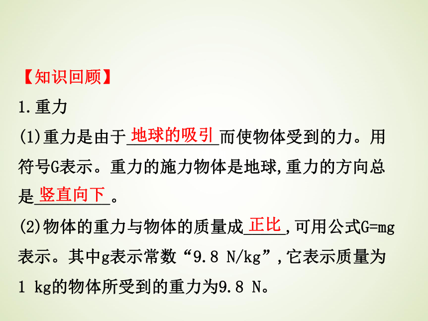 浙教版九年级科学中考复习课件：运动和力(2)