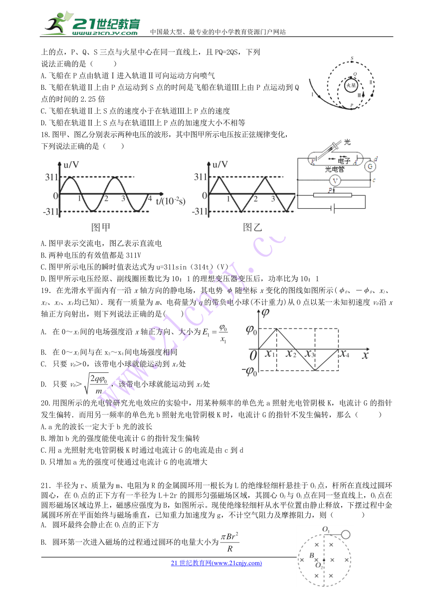 江西省重点中学协作体2018届高三第二次联考理科综合试题 Word版含答案