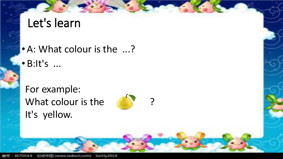 Unit 2 Colours!  B Let’s learn 课件（20张PPT）