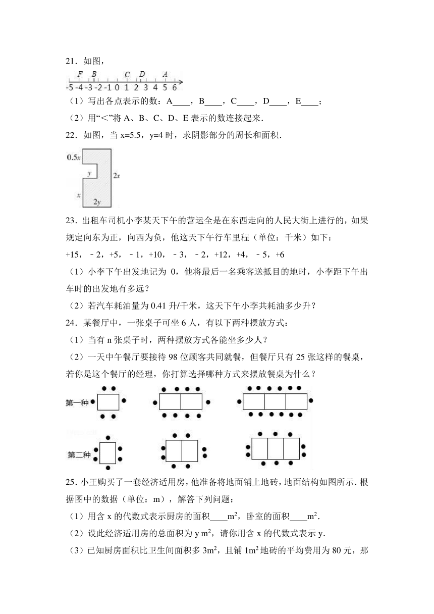 广西贵港市港南区2016-2017学年七年级（上）期中数学试卷（解析版）