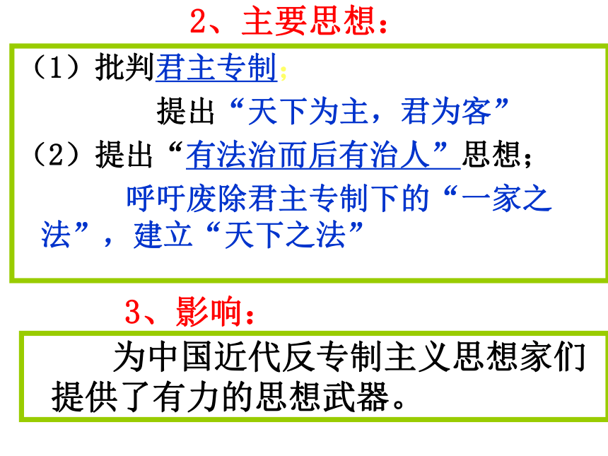 人民版选修2专题一第3节近代中国对民主的理论探索（共15张PPT）