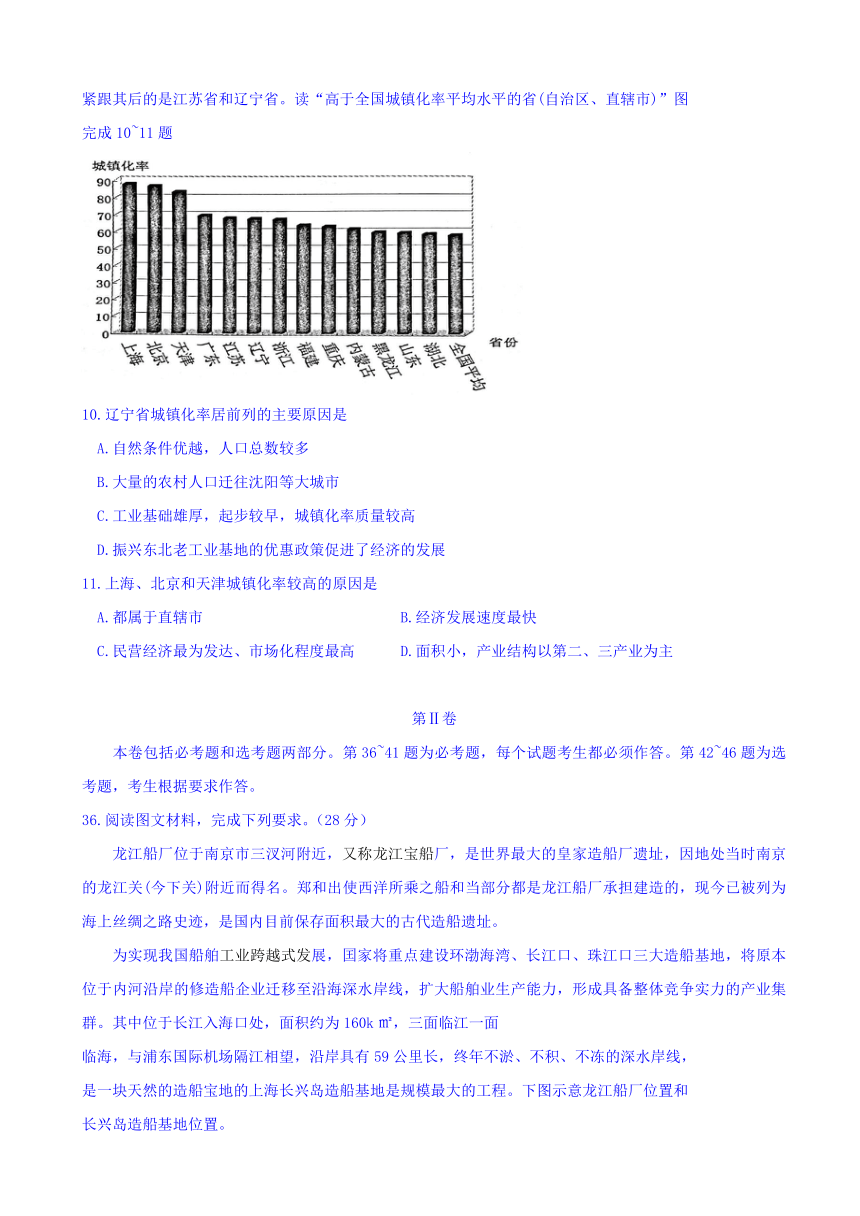 广东省湛江市2018届高三下学期第二次模拟考试文综地理试题 Word版含答案