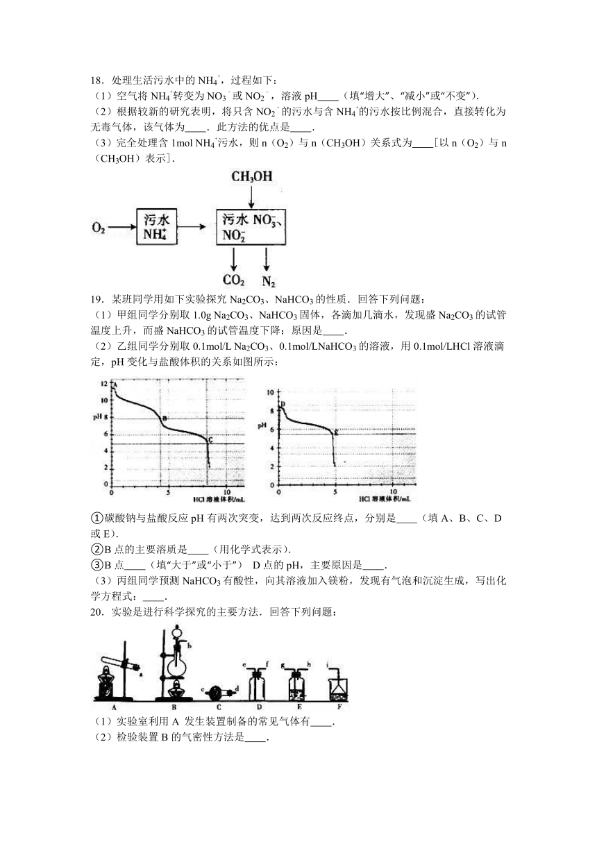 2017年江西省高考化学模拟试卷（解析版）