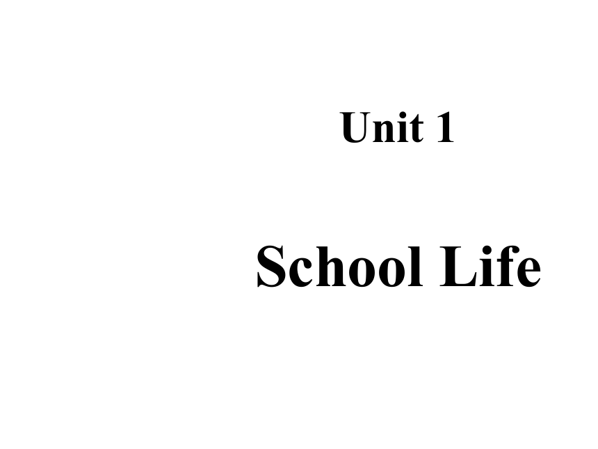 Unit 1 School life--project课件