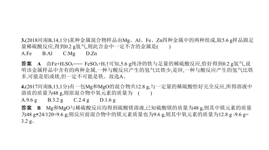 2021年化学中考复习河南专用 专题十七　技巧性计算题课件（27张PPT）