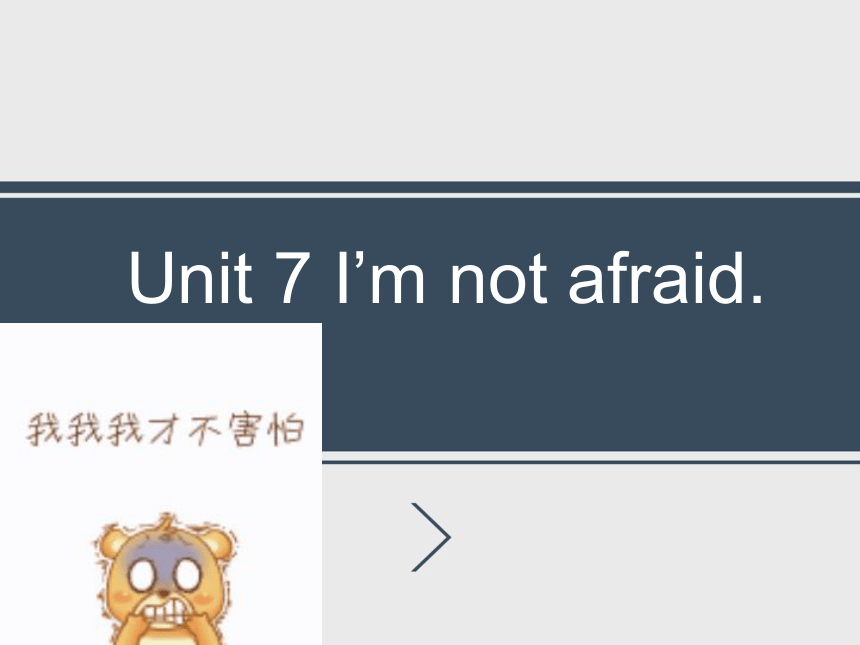 Unit 7 I’m not afraid! 课件